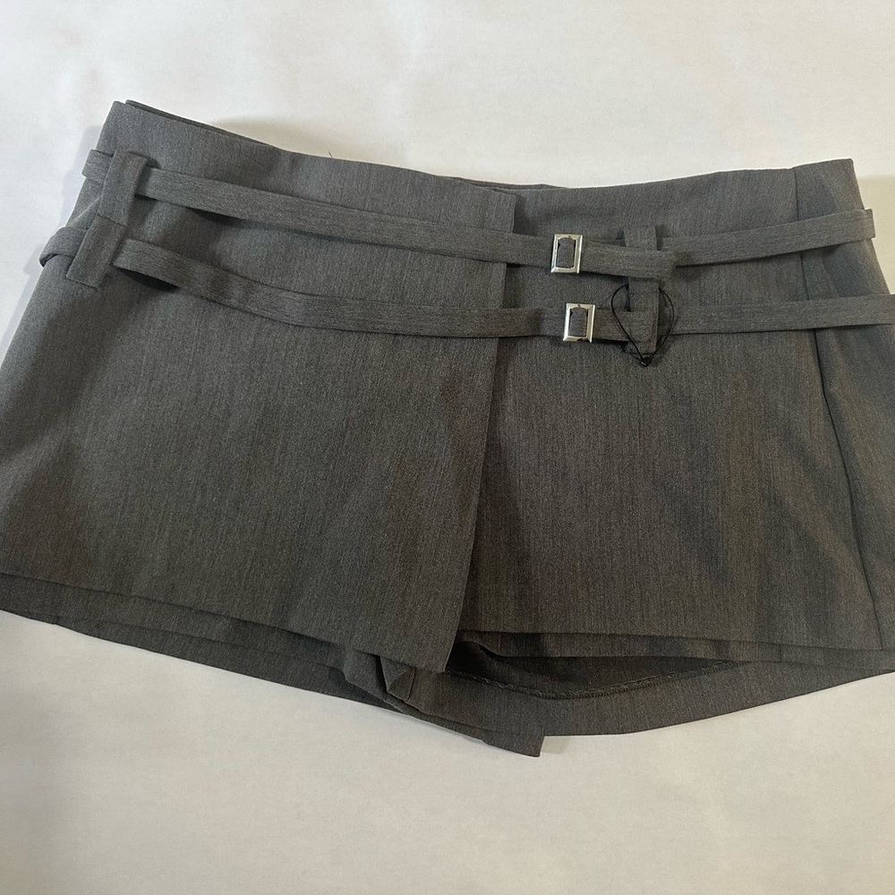 Zara Charcoal Belted Women's Shorts